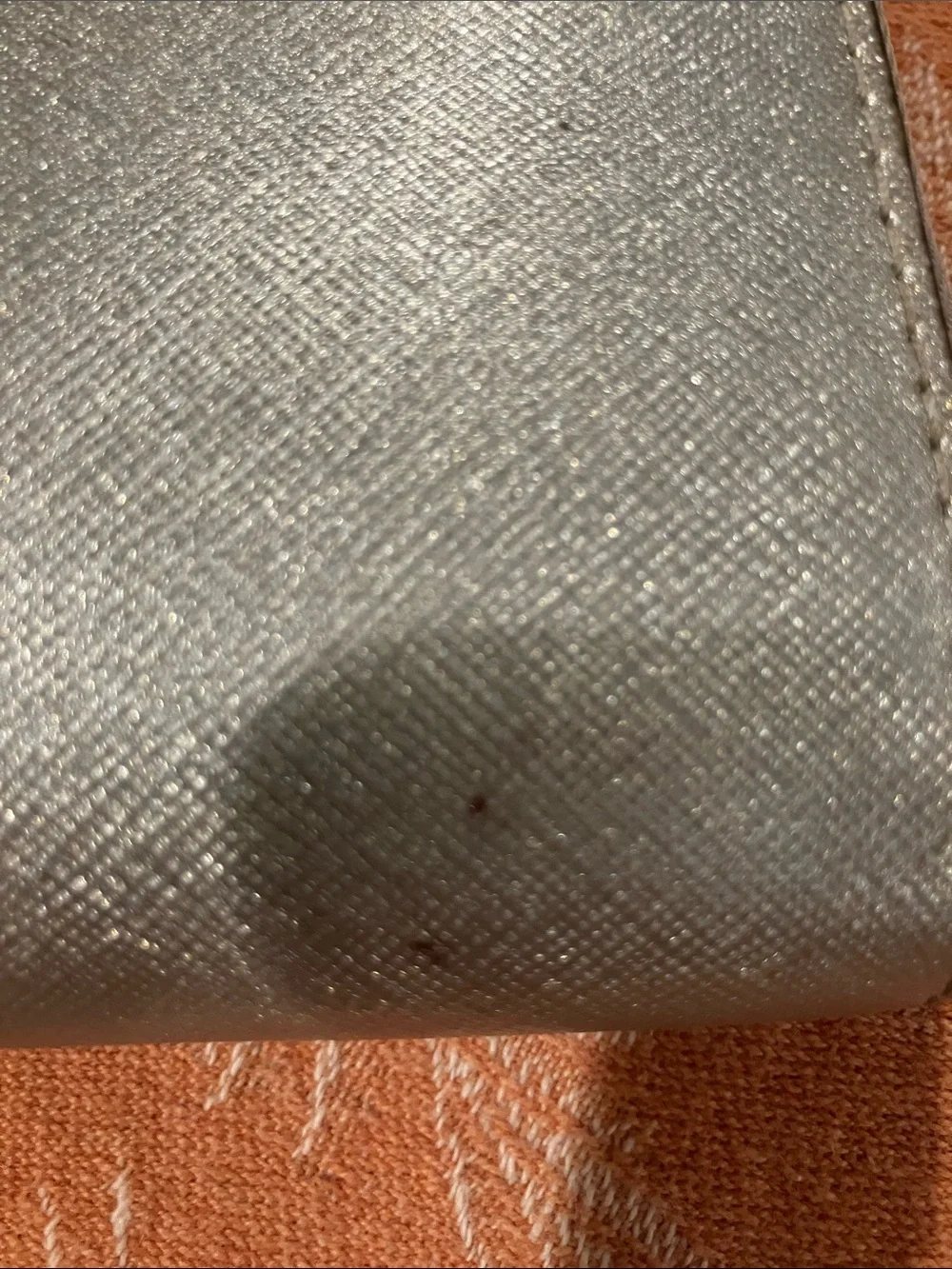 Michael Kors Metallic Silver Zip Wristlet Wallet